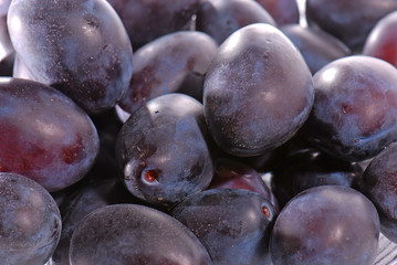 Plums in close-up