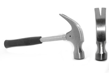 Metal hammer - isolated on white