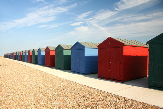 Modern beach huts