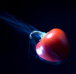 red pepper hot enough that it is smoking