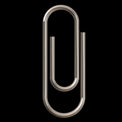 Paperclip Clip Art isolated on a black background