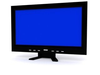 Fototapeta premium LCD monitor. technology office. 3D