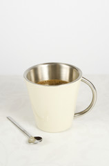 Metal cup with clipping path