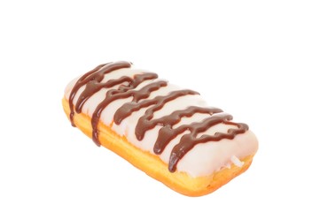 Old fashioned type donut isolated on white.