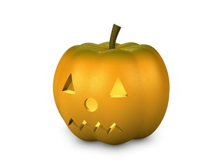 3d image, isolated halloween pumpkin