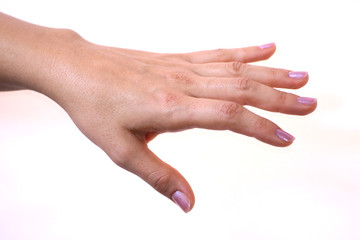 Hand - Pink nails