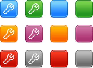 Color buttons with spanner icon