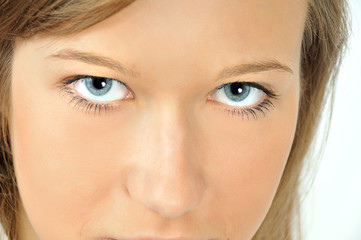 Obraz premium pretty face of young girl, on white