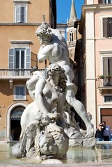 Fontana del Nettuno, piazza Navona Roma