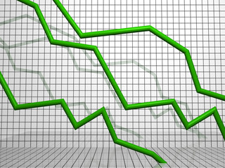 falling finance diagram graph