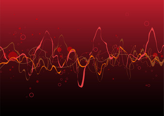 Red Abstract lines background