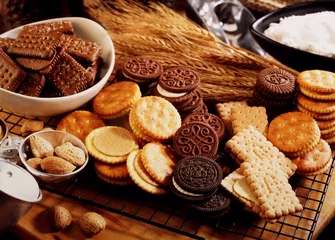 Foto op Plexiglas Dessert biscuit