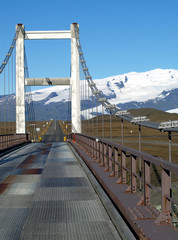 Metal bridge at Jokulsarlon lagoon, Iceland