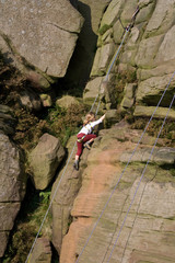 girl rock climbing