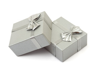 Two gifts isolated on white background