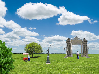 A walk along the park