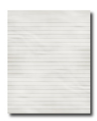 lined office paper on a white background