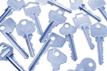 Close Up of keys in Blue Tone