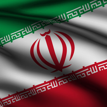 Rendered Iranian Square Flag