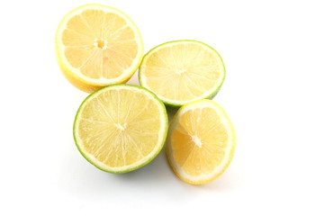 Fototapeta na wymiar fresh lemon , orange , and citron fruits isolated