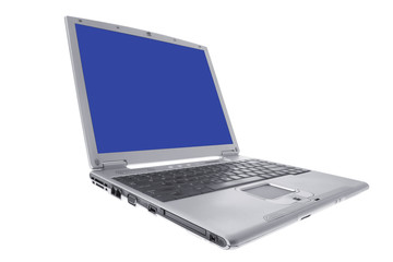 Fototapeta premium Laptop Computer on Isolated White Background