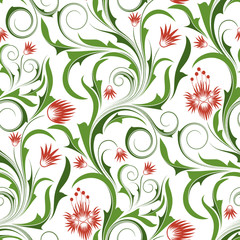 Red and orange flowers