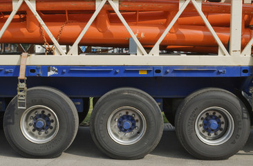 Heavy Cargo being shipped by Truck and Trailer