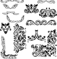 swirl ornament elements collection
