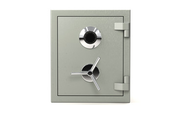 Bank safe isolated over a white background.