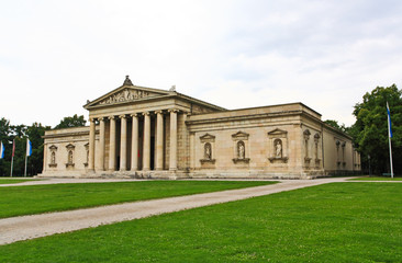 The majestic Konigsplatz square and museums in Munich Germany