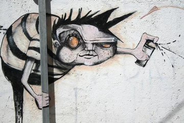 Photo sur Aluminium Graffiti graffitero vandalismo. arte urbano