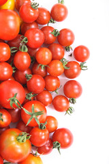 fresh natural vegetable background with tomatoes