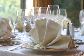 Table set for a special occasion - obrazy, fototapety, plakaty