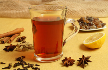 Elegant serving of tea.