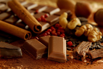 Schokolade und Gewürze