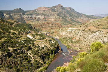 Fototapeta na wymiar scenic view of the Salt River Canyon in Arizona