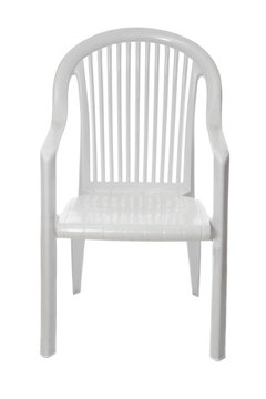 White Patio Chair Isolated On White