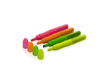 Markers isolated on white