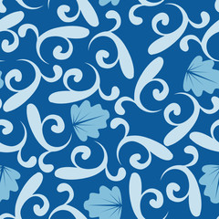 Abstract floral seamless pattern