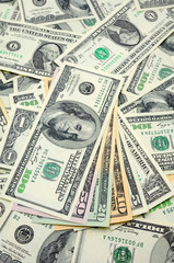 Fanned out US dollar bills