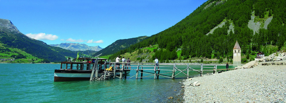 Reschensee, Turm, Hubertus