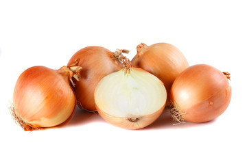 Onions on a light background
