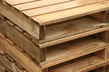 Set of  Wood pallet stack together - texture for wood