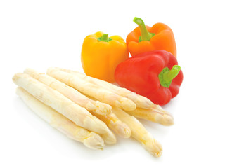 fresh asparagus  and paprika