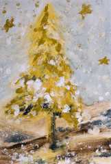 a picture representing a romantic christmas tree