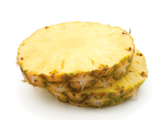 Closeup shot of an isolated pineapple