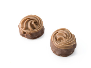 chocolate sweets isolated on white background
