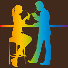 couple au bar