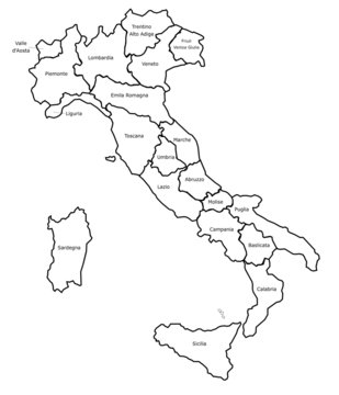 Cartina Italia Regioni Images – Browse 234 Stock Photos, Vectors, and Video  | Adobe Stock
