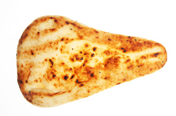 Naan bread isolated on a white background